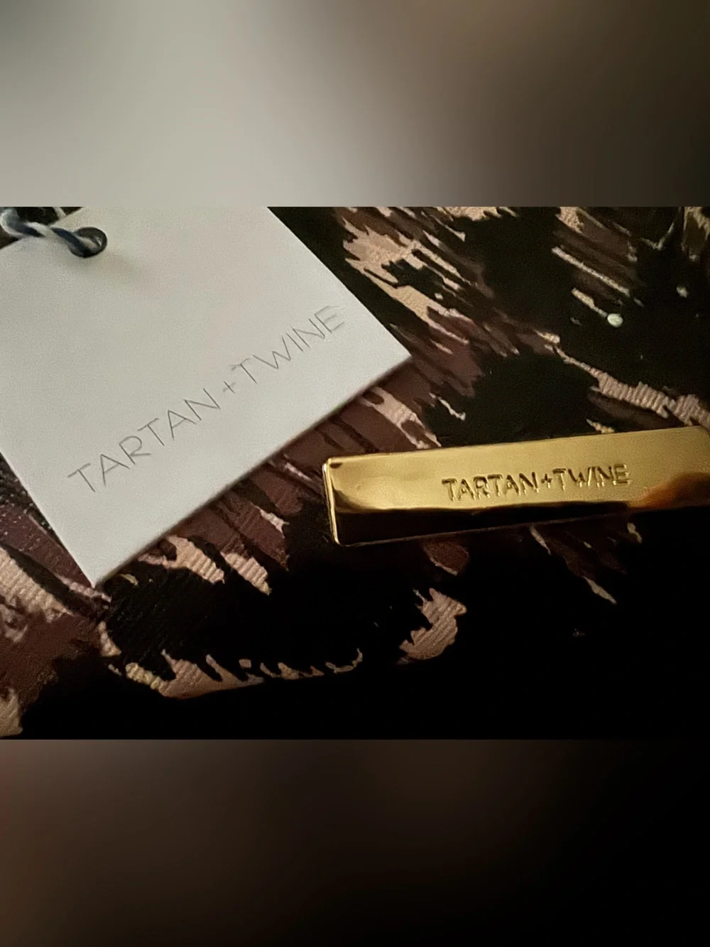 Tartan + Twine Gold Accent Cosmetic Bag - Black/Gold